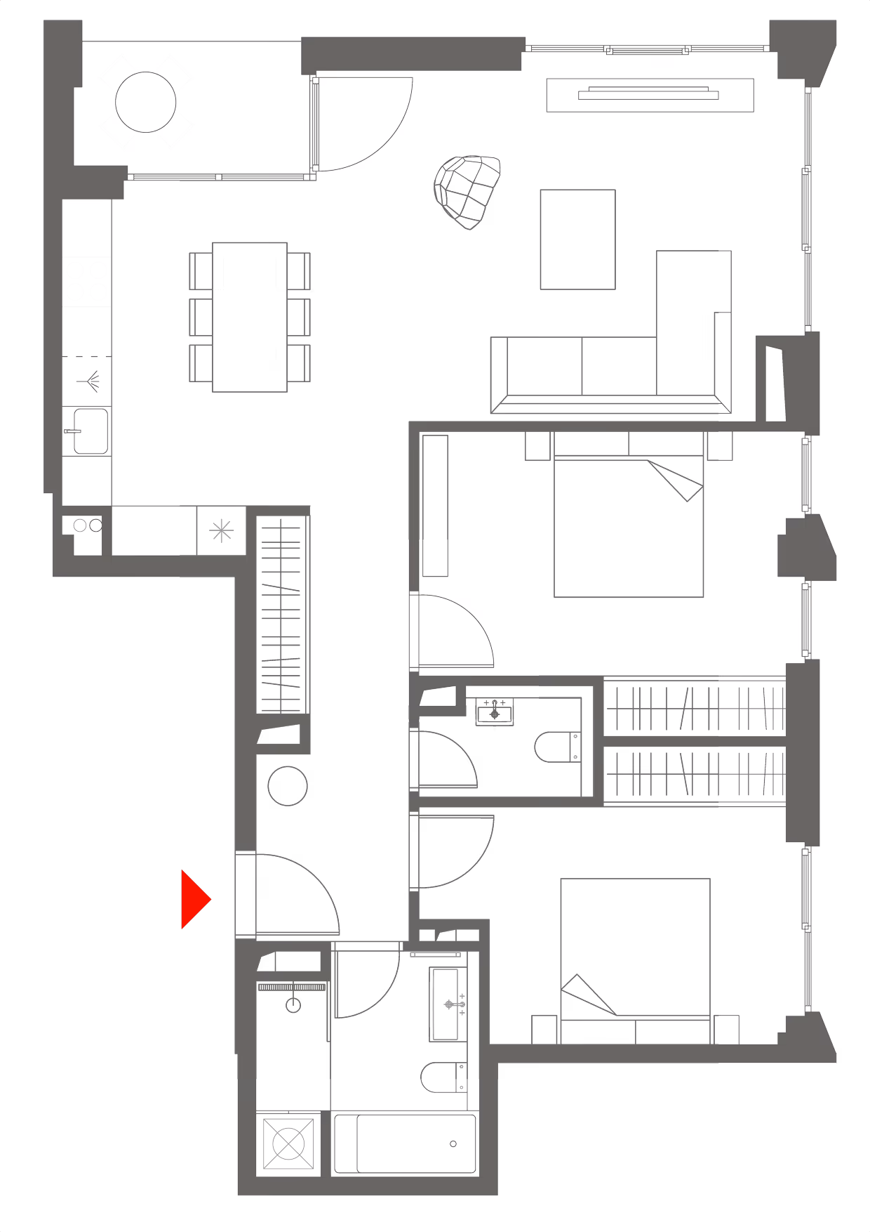 Pôdorys bytu apt-b31