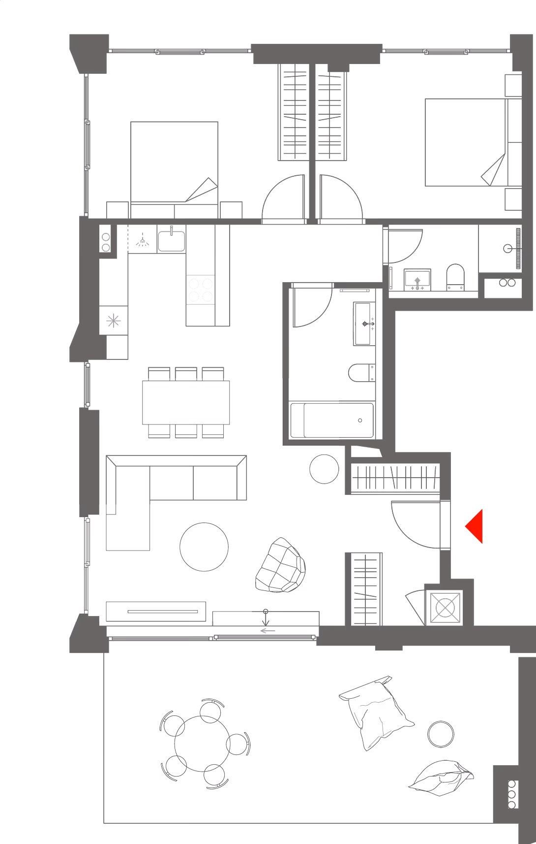 Pôdorys bytu apt-b41