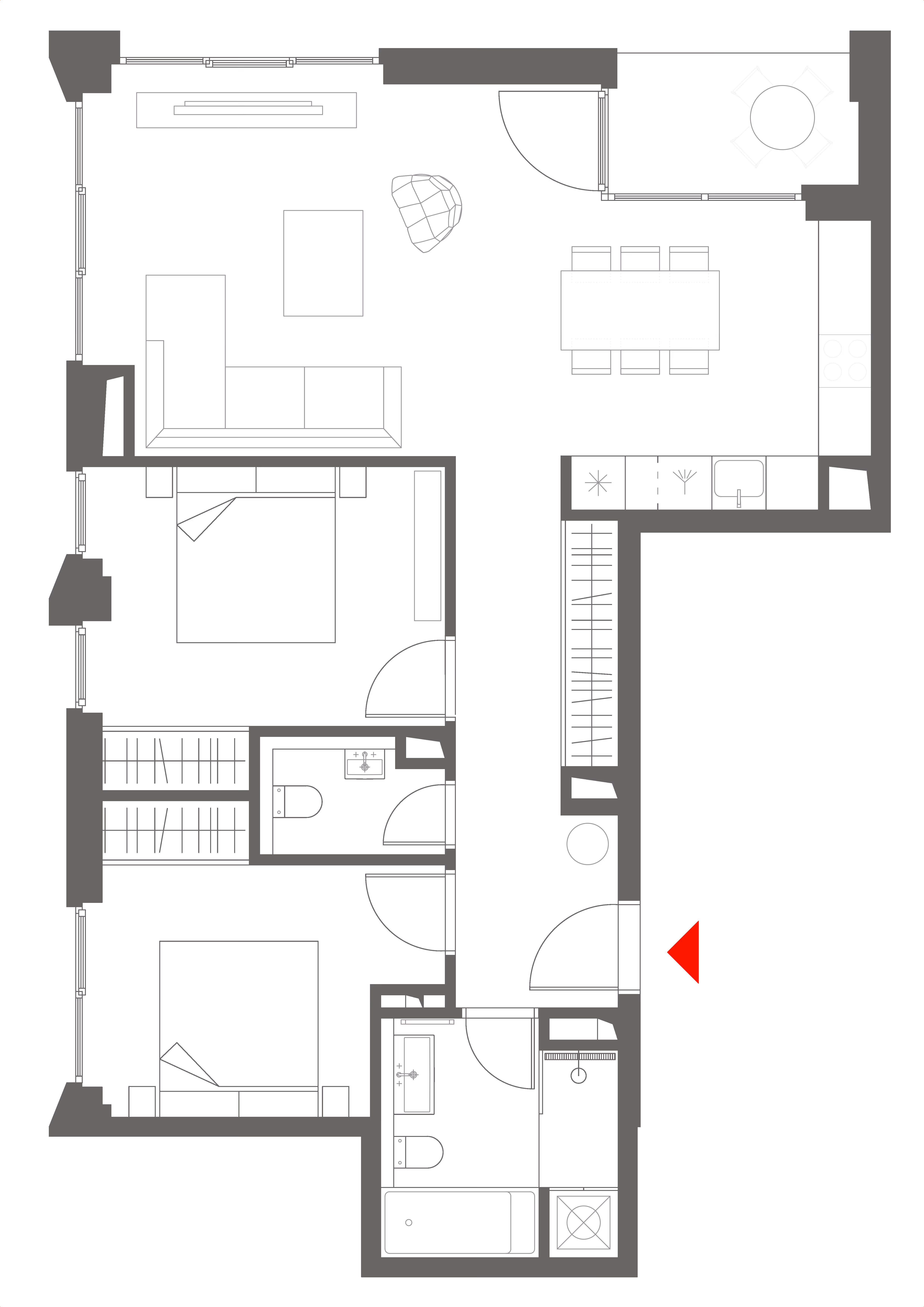Pôdorys bytu apt-b22